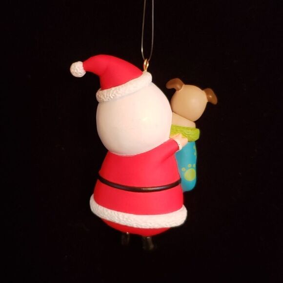NWOT Santa and Puppy Resin Christmas Ornament - Picture 2 of 6